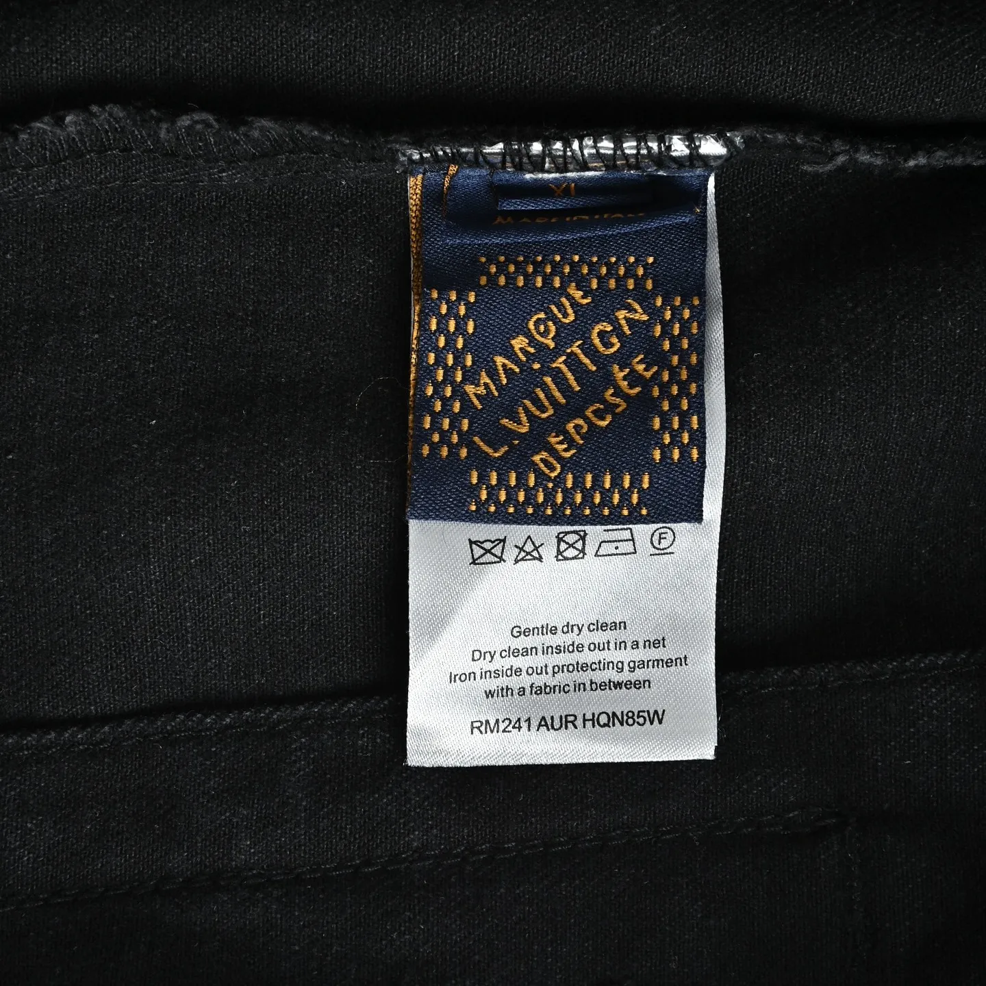 Louis Vuitton/Louis Vuitton Mosaic Flocked Checkered Spliced Denim Jacket